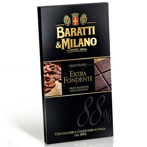 1 Tavola di Cioccolato Extra Fondente 88% 75g Bara tti & Milano