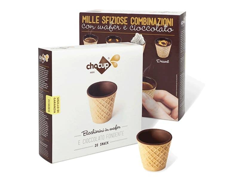 20 Bicchieri in Cialda e Cioccolato 30ml Foodrinks