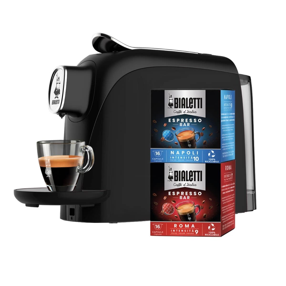 1 Macchina Caffè Mignon Nera Bialetti + 32 caps