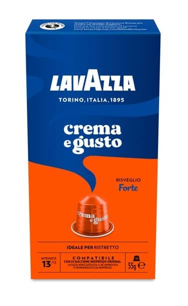 10 Lavazza Crema e Gusto Forte Alluminio Nespresso
