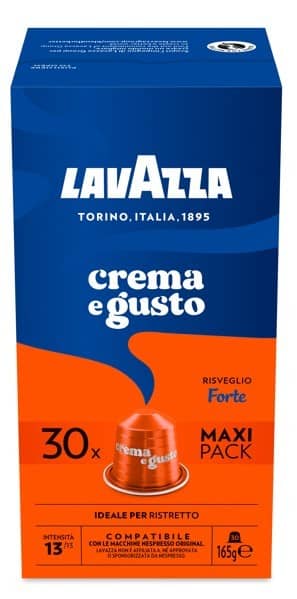 30 Lavazza Crema & Gusto Forte Alluminio Nespresso