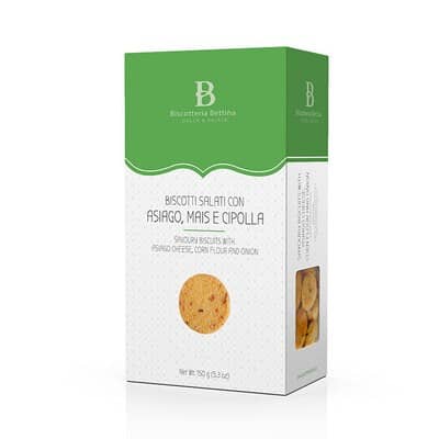 Biscotti 150g -  Asiago Formaggio Mais Cipolla