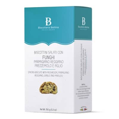 Biscotti 150g -  Funghi Parmigiano Prezzemolo e Aglio