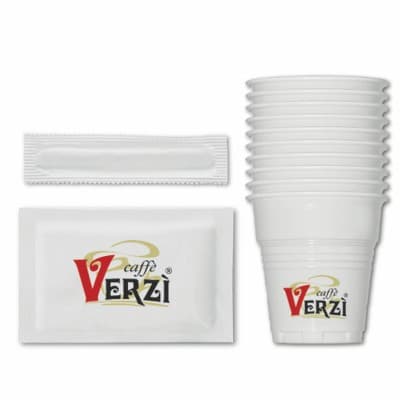 kit 100 bicchierini carta + zucchero Canna + palet te Verzì, immagine 1