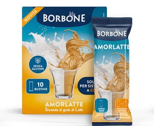 10 bustine AmorLatte 12g solubile Borbone, immagine 1
