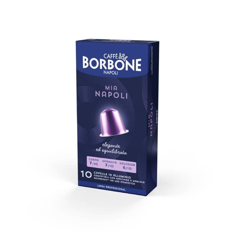 10 caps. Napoli in alluminio Borbone Nespresso, immagine 1