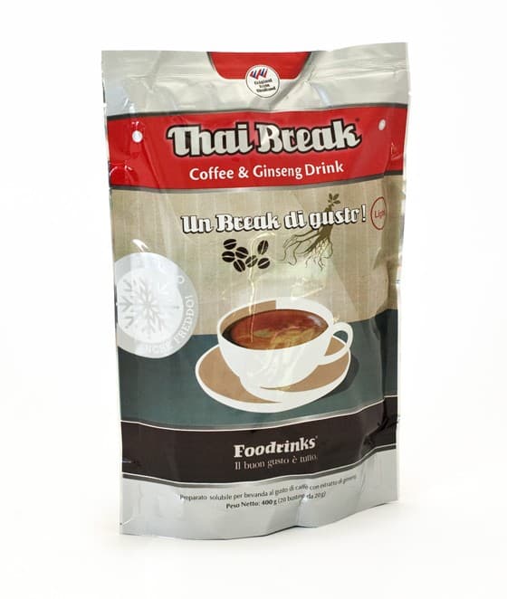 20 Buste Monodose di Thai Break Light Caffè Ginsen g Foodrinks, immagine 1