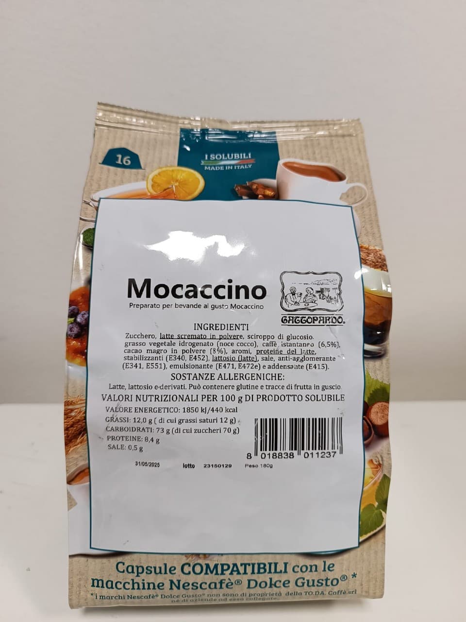 16 Mocaccino To.Da Gattopardo Dolce Gusto, immagine 1