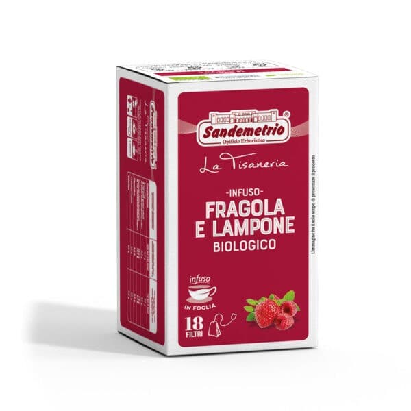 18 Filtro Monodose Infuso Fragola e Lampone Bio Sa ndemetrio, immagine 1