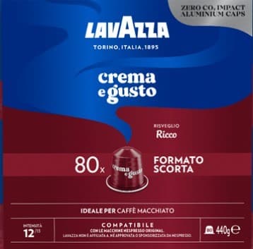 80 Lavazza Crema e Gusto Ricco Alluminio Nespresso, immagine 1