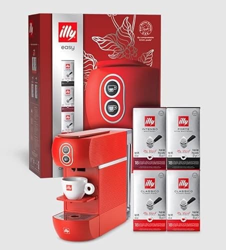 Macchina Caffè Illy Cialda Easy Rosso + 4 conf. (7 2) di Cialde Omaggio, immagine 1