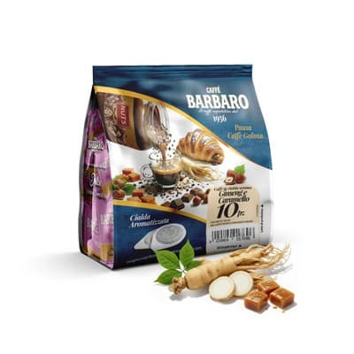 10 Caffè Ginseng e Caramello Barbaro Cialde, immagine 1