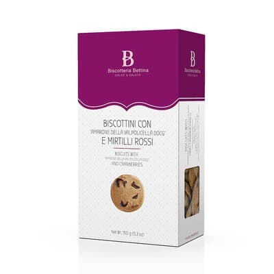 Biscotti 150g - Amarone della Volpicella DOCG e Mirtilli rossi, immagine 1