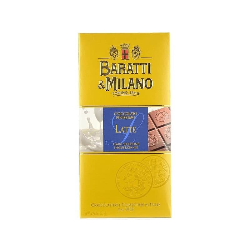 1 Tavola di Cioccolato al Latte Finissimo 75g Bara tti & Milano, immagine 1