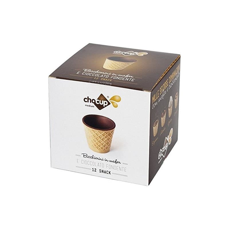 12 Bicchieri in cialda e cioccolato 60ml Foodrinks, immagine 1