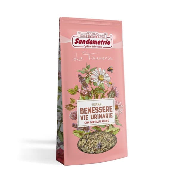 1 Tisana Benessere Vie Urinarie con Mirtillo Rosso Sacchetto da 100g Sandemetrio, immagine 1