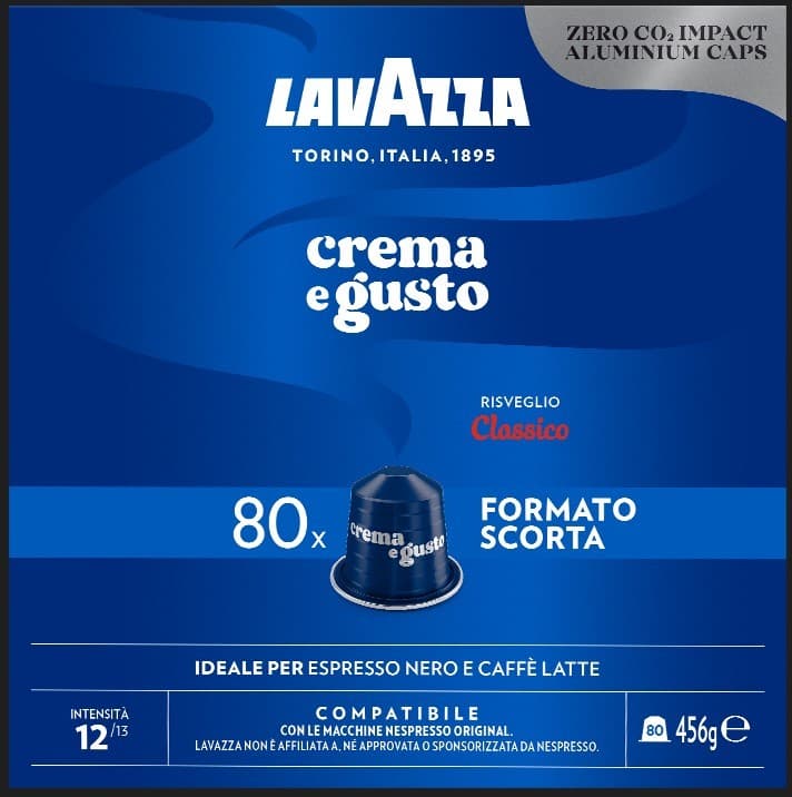 80 Lavazza Crema e Gusto Classico Alluminio Nespre sso, immagine 1