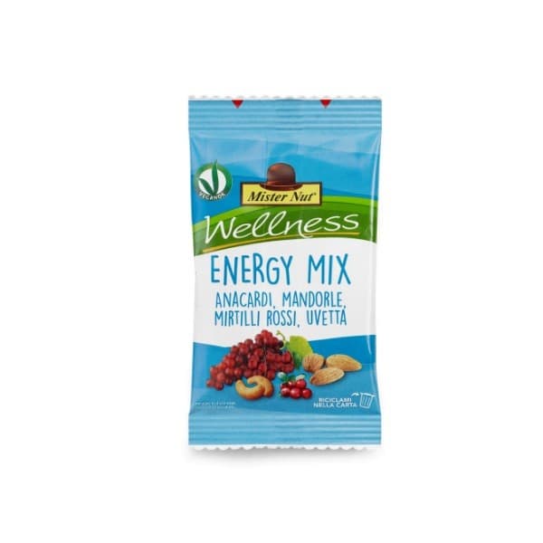 Energy Mix 25 Gr. Anacardi, Mandorle, Mirtilli Ros si e Uvetta NewFactor, immagine 1