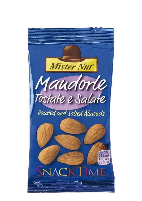 Mandorle Tostate e Salate 25 Gr. NewFactor, immagine 1