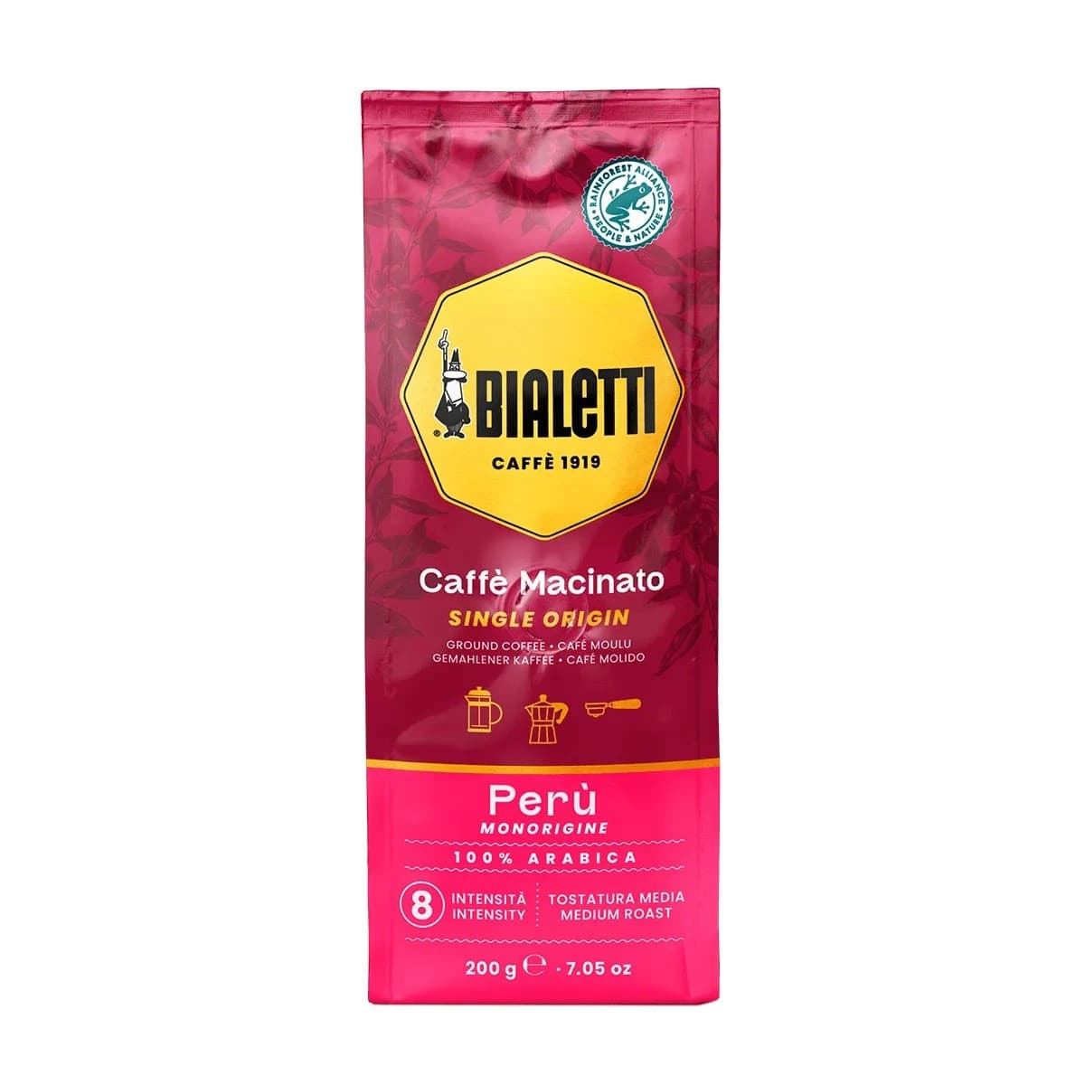 1 Sacchetto 200g Perfetto Moka Monorigine Perù Bialetti, immagine 1