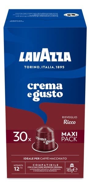 30 Lavazza Crema & Gusto Ricco Alluminio Nespresso, immagine 1