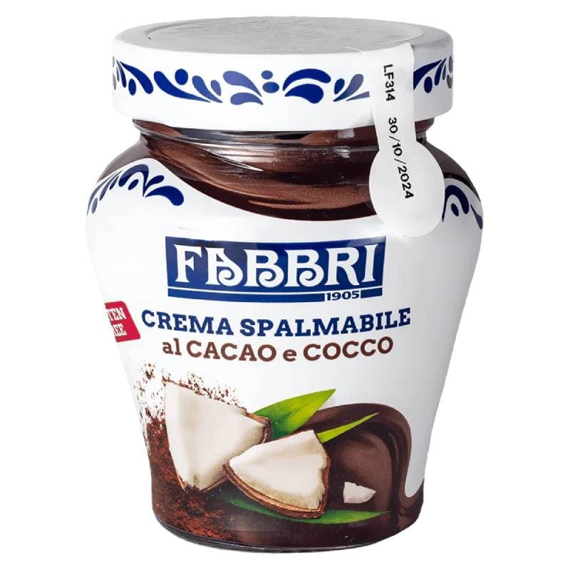 200g Crema Spalmabile Cacao e Cocco Fabbri, immagine 1