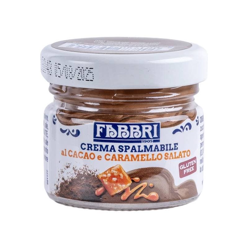 30g Crema Spalmabile Cacao e Caramello Salato Fabbri, immagine 1