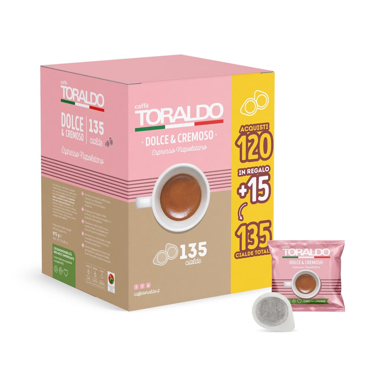 120+15 Dolce e Cremoso Toraldo Cialde 44mm, immagine 1